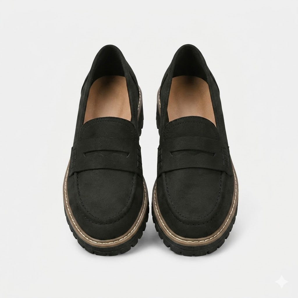 Clara | Women's Stitched Penny Loafers with Lug Sole - Image 9
