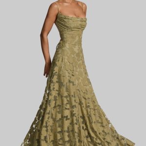Alternative view of Juliette | Women's Ruched Floral Maxi Dress with Spaghetti Straps