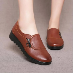 Alternative view of Sylvie | Women's Textured Slip On Loafers with Side Zip